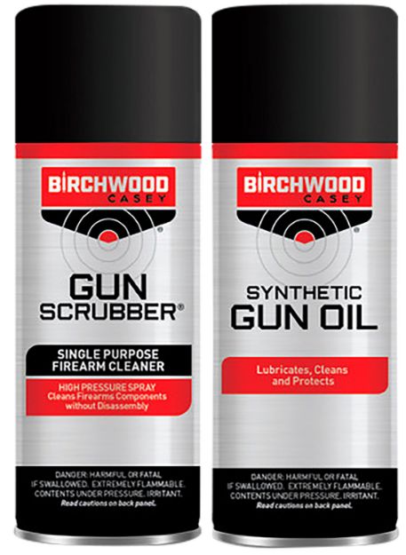 Picture of Birchwood Casey 33329 Gun Scrubber & Synthetic Gun Oil Combo Pack 1.25 oz Aerosol 2 Pack