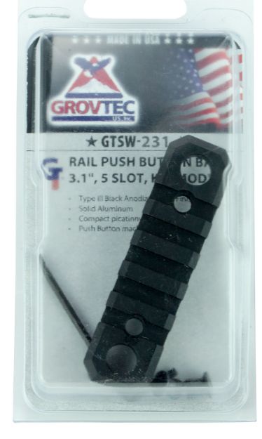 Picture of GrovTec US Inc GTSW231 3.1 Inch 5 Slot with Push Button Bases Keymod  Black Anodized