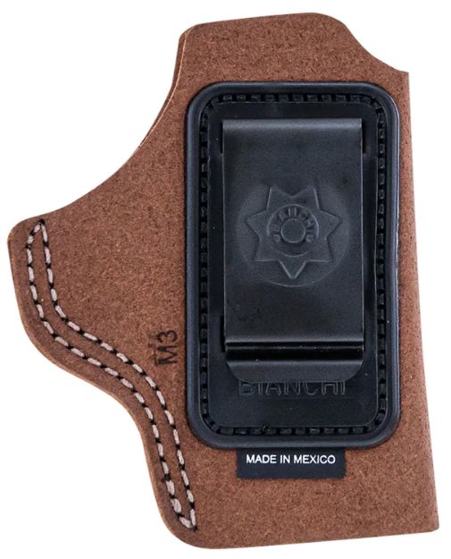 Picture of Bianchi 10382 6C  IWB Size 02 Tan Leather Belt Clip Fits 3" Barrels/Ruger/Colt/Charter Arms Right Hand