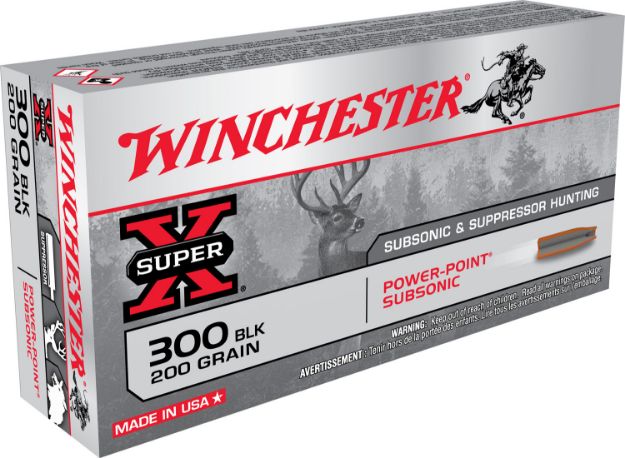 Picture of Winchester Ammo X300BLKX Super X  300Blackout 200gr Power Point Subsonic 20 Per Box/10 Case