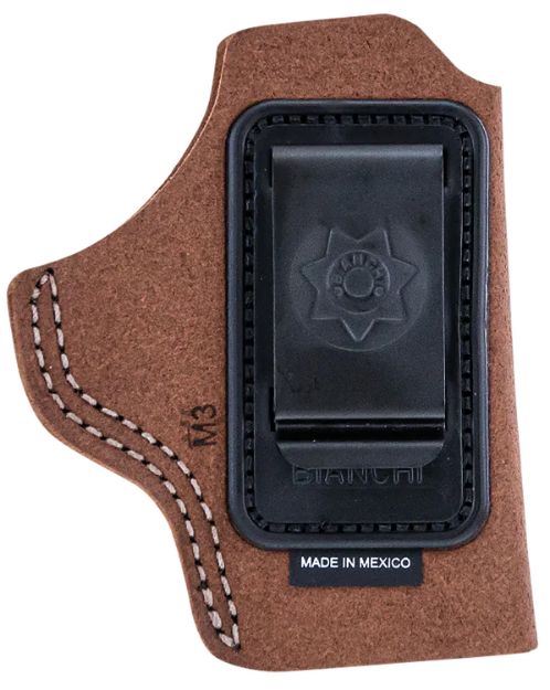 Picture of Bianchi 10381 6C  IWB Tan Leather Belt Clip Fits 2" Barrels Ruger/Colt/Charter Arms Left Hand