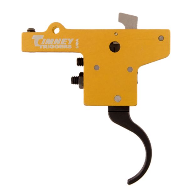 Picture of Timney Triggers 201 Featherweight  Curved Trigger with 3 lbs Draw Weight & Yellow/Black Finish for Mauser 98FN