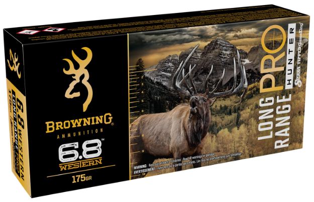 Picture of Browning Ammo B192500682 Long Range Pro Hunter 6.8Western 175gr Sierra Tipped GameKing 20 Per Box/10 Case