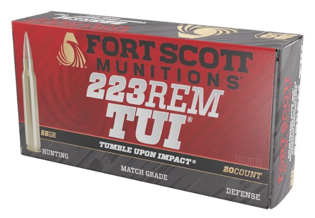 Picture of Fort Scott Munitions 223055SCV Tumble Upon Impact (TUI)  223Rem 55gr Solid Copper Spun 20 Per Box/25 Case