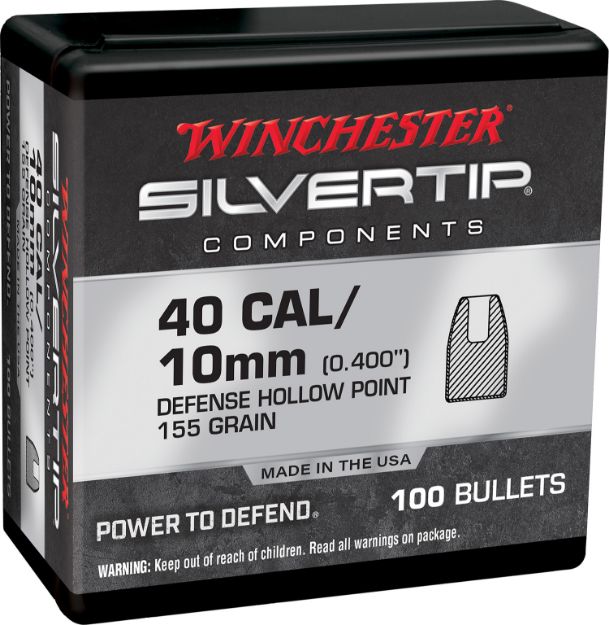 Picture of Winchester Ammo WB40ST155X Centerfire Handgun Reloading 40S&W 155gr Silvertip Hollow Point 100 Per Box/10 Case