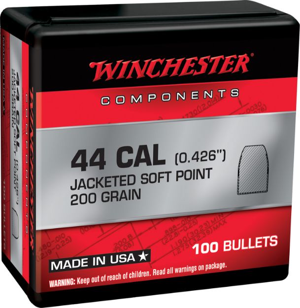 Picture of Winchester Ammo WB44SP200X Centerfire Handgun Reloading 44Mag 200gr Soft Point 100 Per Box/10 Case