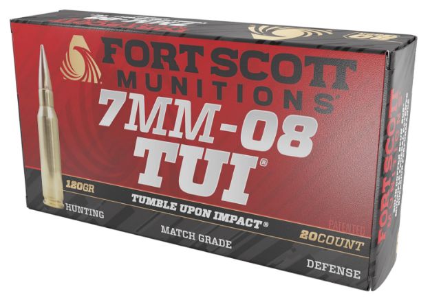 Picture of Fort Scott Munitions 7MM08120SCV1 Tumble Upon Impact (TUI) Rifle 7mm-08Rem 120gr Solid Copper Spun 20 Per Box/10 Case