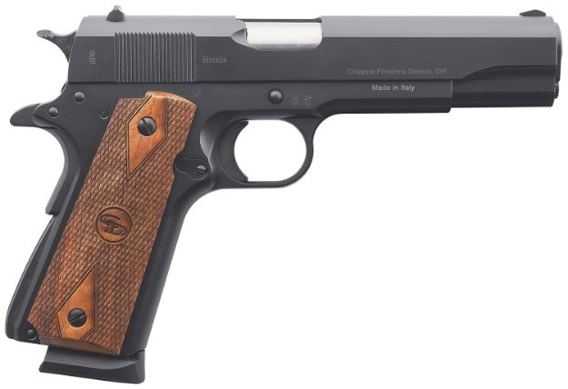 Picture of Charles Daly 440111 1911 Field Grade 45 ACP 8+1 5" Stainless Steel Barrel, Black Serrated Steel Slide, Black Steel Frame w/Beavertail, Walnut Diamond Checkered Grip