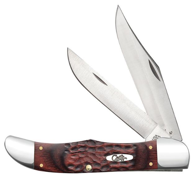 Picture of Case 00189 Hunter  4.10" Folding Clip/Skinner Plain As-Ground Tru-Sharp SS Blade/Jigged Rosewood Handle