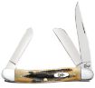 Picture of Case 03578 Stockman  Medium 2.57"/1.88"/1.71" Folding Clip/Sheepsfoot/Spey Plain Mirror Polished Tru-Sharp SS Blade/Brown Jigged 6.5 BoneStag Handle