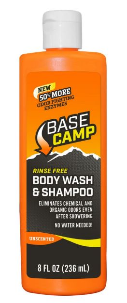 Picture of Dead Down Wind 1251 Base Camp Shampoo/Body Wash Odor Eliminator 8 oz Squeeze Bottle