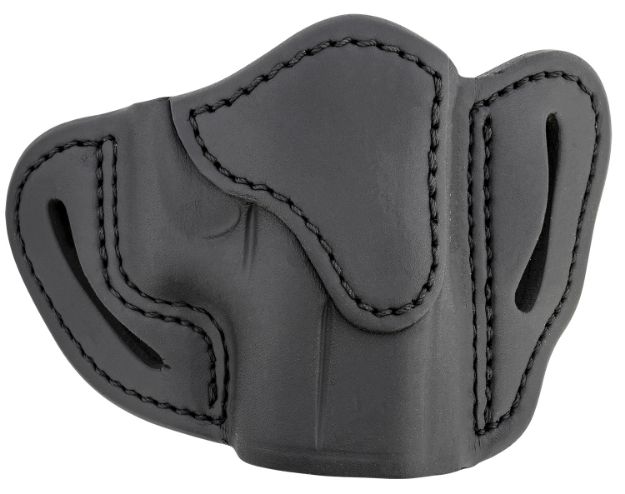 Picture of 1791 Gunleather ORBHCSBLR BHC Optic Ready OWB Compact Stealth Black Leather Belt Slide Compatible w/Glock 43/Sig P365/Walther PPK Right Hand Includes Belt Clip