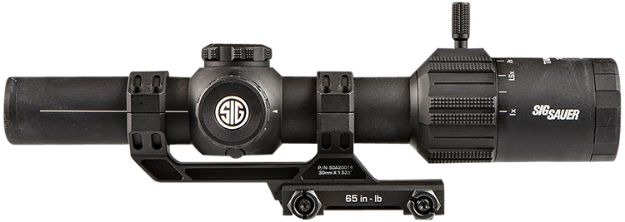 Picture of Sig Sauer Electro-Optics SOT61000 Tango-MSR LPVO Black 1-6x24mm, 30mm Tube Illuminated BDC6 Reticle Features Throw Lever & ALPHA-MSR Mount