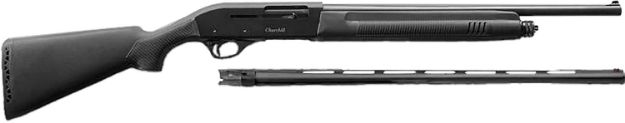 Picture of Akkar 111225 Churchill 220 Combo 20 Gauge with 18.50" or 26" Barrel, 3" Chamber, 5+1 Capacity, Blued Metal Finish & Black Synthetic Right Hand (Full Size)