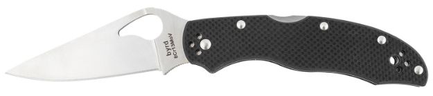 Picture of Spyderco BY01GP2 Byrd Harrier 2 3.39" Folding Clip Point Plain 8Cr13MoV SS Blade Black  Textured G10 Handle Includes Pocket Clip