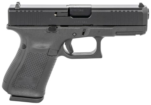 Picture of Glock UA195S203 G19 Gen5 Compact 9mm Luger  4.02" Glock Marksman Barrel 15+1, Black Frame & nDLC Slide, Modular Backstrap, Ambidextrous Mag. Catch & Slide Stop, Safe Action Trigger (US Made)