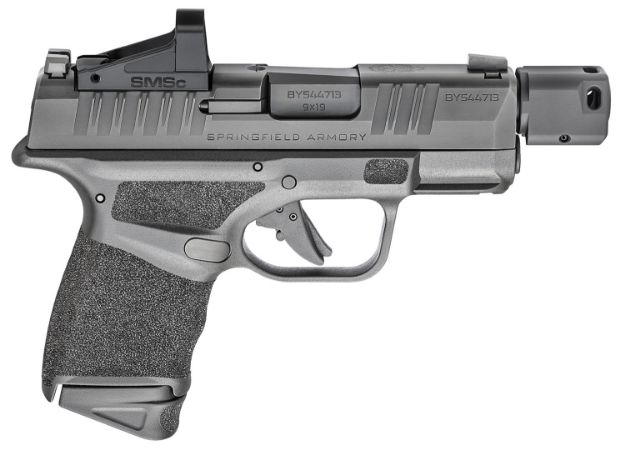 Picture of Springfield Armory HC9389BTOSPSMC Hellcat RDP Micro-Compact 9mm Luger 3.80" 13+1,11+1 Black Black Melonite Steel Slide Adaptive Textured Black Polymer Grip Includes Shield SMSc Red Dot