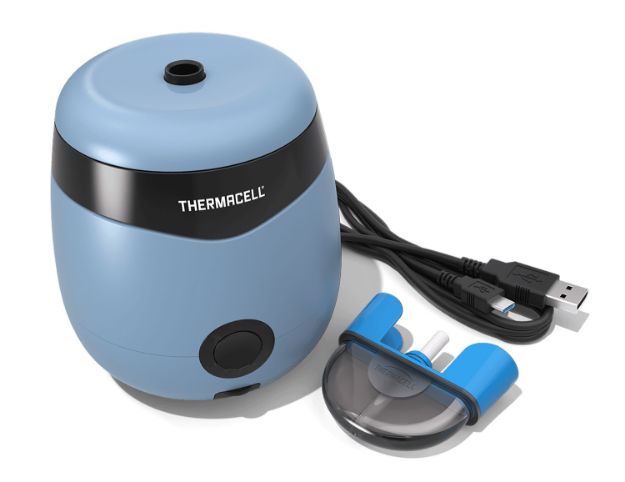 Picture of Thermacell E55B E-Series Rechargeable Repeller Light Blue Effective 20 ft Odorless Scent Repels Mosquito Effective Up to 12 hrs