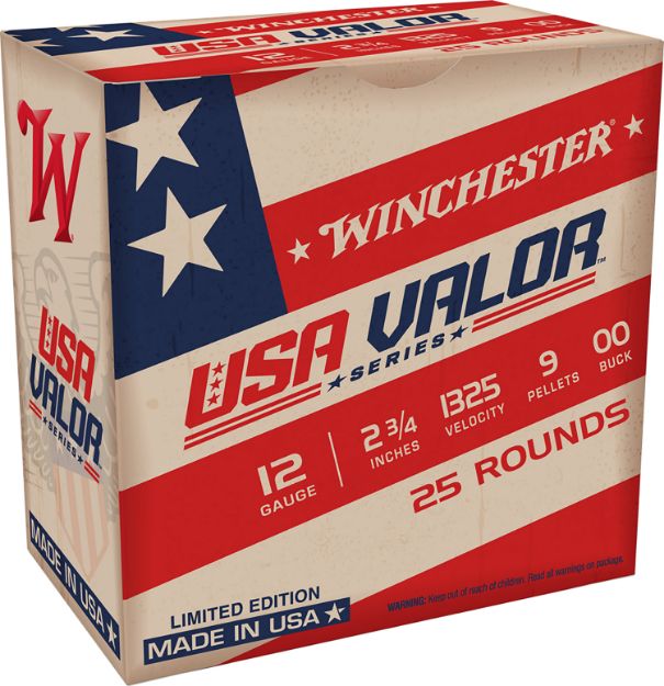 Picture of Winchester Ammo USA1200VP USA Valor 12Gauge 2.75" 9Pellets 00Buck Shot 25 Per Box/10 Case *Limited