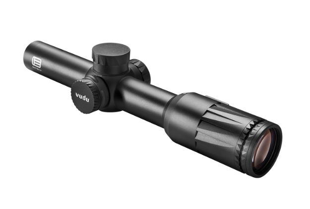 Picture of Eotech VDU18SFHC3 Vudu SFP Black Anodized 1-8x 24mm 30mm Tube 24mm Tube Illuminated HC3 MOA Reticle Features Throw Lever