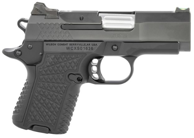 Picture of Wilson Combat SFX9SC3 SFX9 Sub-Compact 9mm Luger 10+1 15+1 3.25" Stainless Steel Barrel, Black DLC Serrated Stainless Steel Slide, Black Aluminum Frame w/Beavertail