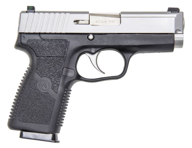 Picture of Kahr Arms KP4043NA P  40 S&W Caliber with 3.60" Barrel, 7+1 Capacity, Black Finish Frame, Serrated Matte Stainless Steel Slide, Textured Polymer Grip & TruGlo Night Sights