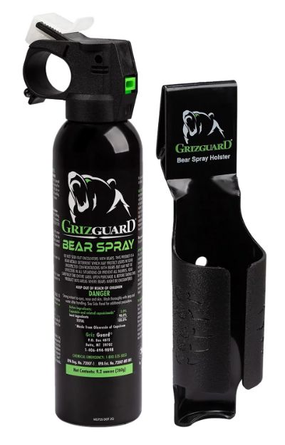 Picture of UDAP 260GG Griz Guard Bear Pepper Spray Black Effective 30 ft 9.2oz Spray Repels Bears