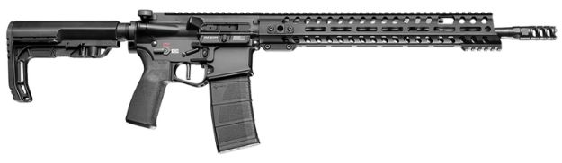 Picture of Patriot Ordnance Factory 01165 Renegade + *CA Compliant 5.56x45mm NATO 16.50" 10+1 Black Hard Coat Anodized Rec 14.50" M-Lok Black Nitride Barrel 6 Position MFT Stock Black Polymer MFT Grip