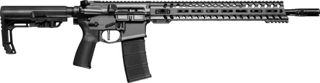 Picture of Patriot Ordnance Factory 01649 Minuteman Direct Impingement *CA Compliant 5.56x45mm NATO 16.50" 10+1 Tungsten Rec/14.5" M-Lok Handguard Black Nitride Barrel Black Polymer 6 Position MFT Stock & Grip