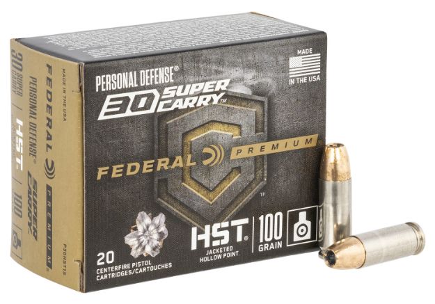 Picture of Federal P30HST1S Premium Personal Defense 30Super Carry 100gr HST Jacketed Hollow Point 20 Per Box/10 Case