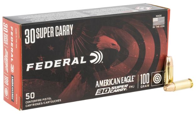 Picture of Federal AE30SCA American Eagle Handgun 30Super Carry 100gr Full Metal Jacket 50 Per Box/20 Case