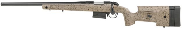 Picture of Bergara Rifles B14S351LC B-14 HMR 308 Win 5+1 20" Graphite Black Cerakote Barrel, Black Speckled Brown Molded w/Mini-Chassis, Adjustable LOP & Cheek Piece Stock, Left Hand