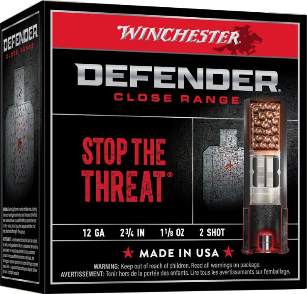 Picture of Winchester Ammo S122PD25 Defender  12Gauge 2.75" 1 1/8oz 2Shot 25 Bx/10 Case