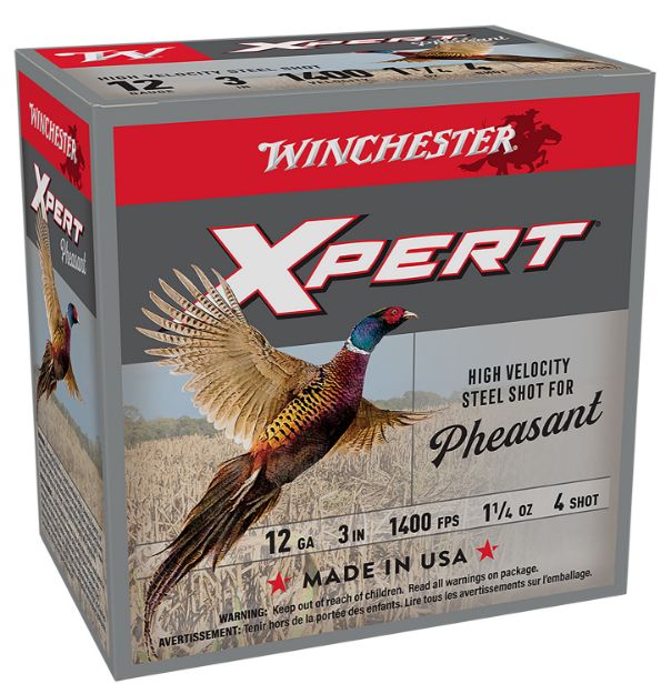 Picture of Winchester Ammo WEXP123H4 Xpert Pheasant Lead Free High Velocity 12Gauge 3" 1 1/4oz 4Shot 25 Per Box/10 Case