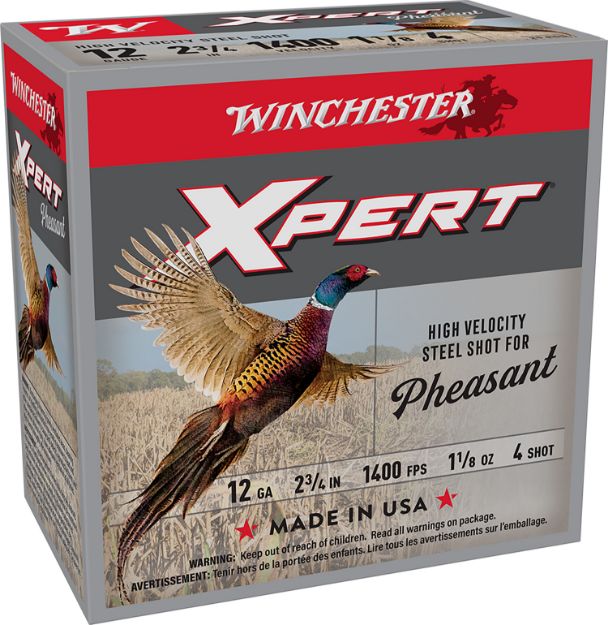 Picture of Winchester Ammo WEXP12H4 Xpert Pheasant Lead Free High Velocity 12Gauge 2.75" 1 1/8oz 4Shot 25 Per Box/10 Case