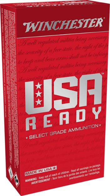 Picture of Winchester Ammo RED10 USA Ready 10mmAuto 180gr Full Metal Jacket Flat Nose 50 Per Box/10 Case