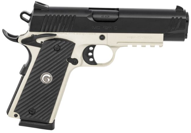 Picture of EAA GIRSAN 390072 MC1911 Commander Carry Frame 45 ACP 8+1, 4.40" Black Steel Barrel, Blued Serrated Slide, Matte Gray Steel Frame w/Beavertail & Picatinny Rail, Laminate Grip, Ambidextrous