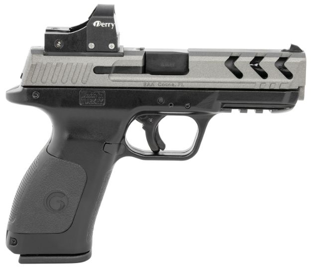 Picture of Girsan 390135 MC28 SA 9mm Luger 4.25" 17+1 Black Finish Frame with Serrated Matte Gray Steel with Optic Cut Slide, Interchangeable Backstrap Grip & Picatinny Rail Includes Red Dot