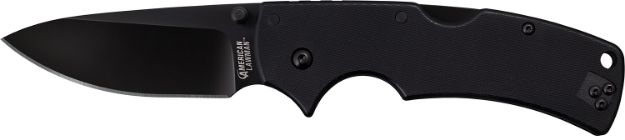 Picture of Cold Steel CS58B American Lawman 3.50" Folding Plain Drop Point Polished w/DLC Coating American S35VN Blade/Black Contoured G10 Handle