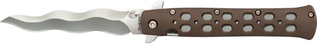 Picture of Cold Steel CS-26SK4 Ti-Lite  4" Folding Plain Kris AUS 10A Steel Blade/Flat Dark Earth Griv-Ex Handle