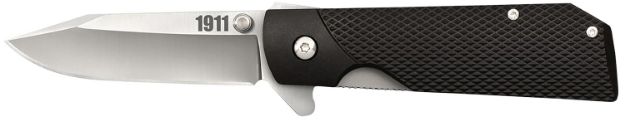 Picture of Cold Steel CS20NPJAAZ 1911  3" Folding Clip Point Plain 4034 SS Blade Black Textured Griv-Ex Handle Includes Pocket Clip