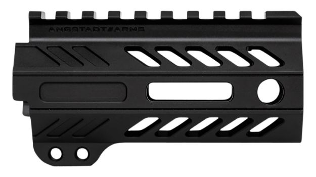 Picture of Angstadt Arms AA004HGMLT Ultra Light Handguard  made of Aluminum with Black Anodized Finish, M-LOK Style, Picatinny Rail & 4" OAL for AR-15 Includes Hardware