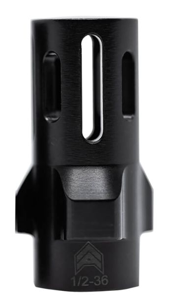 Picture of Angstadt Arms AA093LHB36 Flash Hider  Black Hardcoat Anodized Steel with 1/2"-36 tpi Threads 1.42" OAL for 9mm Luger