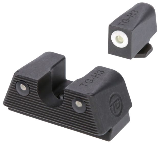 Picture of TruGlo TGTG231G1XA Tritium X  White Outline Tritium Front/Green Tritium Rear/Black Nitride Fortress Frame, Compatible w/Glock 42/43/43X/48 Except MOS, Front Post/Rear Dovetail Mount