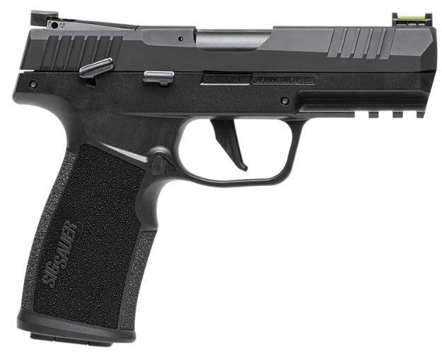 Picture of Sig Sauer 322CBAS P322  Compact 22 LR 20+1 4" Black Steel Threaded Barrel, Black Hard Coat Anodized Optic Ready/Serrated Slide, Black SS/Polymer Frame w/Picatinny Rail & Black Polymer Grips