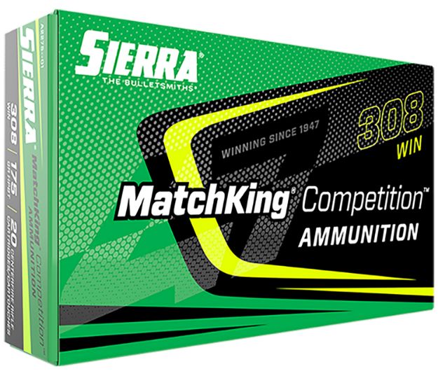 Picture of Sierra A227501 MatchKing Competition 308Win 175gr Sierra MatchKing BTHP 20 Per Box/10 Case