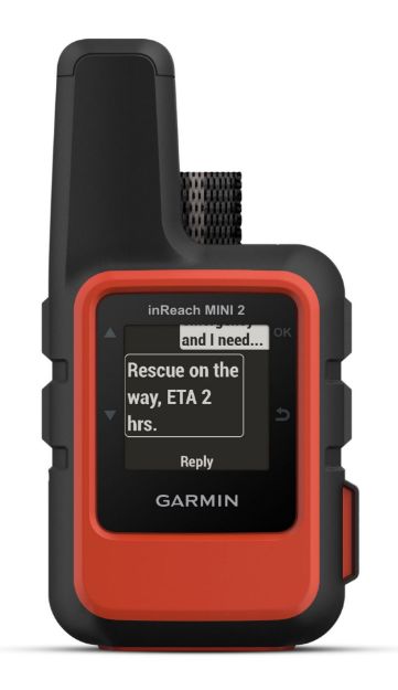 Picture of Garmin 0100260200 inReach Mini 2 Satcom Communication/SOS/Maps Black/Red Internal Rechargeable Lithium Battery Bluetooth/ANT+ GPS Yes