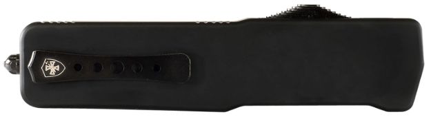 Picture of Templar Knife SABR321 Premium Lightweight Small 3" OTF Drop Point Plain Black Oxide Stonewashed Powdered D2 Steel Blade/4.50" Black Rubber/Aluminum Handle