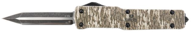 Picture of Templar Knife MZMOB121 Premium Weighted Slim 3.16" OTF Dagger Plain Black Oxide Stonewashed Powdered D2 Steel Blade/4.93" Mossy Oak Bottomland Aluminum Zinc Alloy Handle