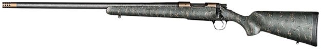 Picture of Christensen Arms 8010603800 Ridgeline  7mm-08 Rem 4+1 24" Carbon Fiber/Threaded Barrel, Burnt Bronze Cerakote, Green with Black/Tan Webbing Stock, Left Hand